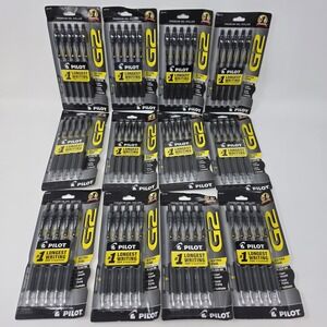 New! 60 Black Ink Pilot G2 Premium Gel Roller Pens ~ Extra Fine Point 0.5 mm